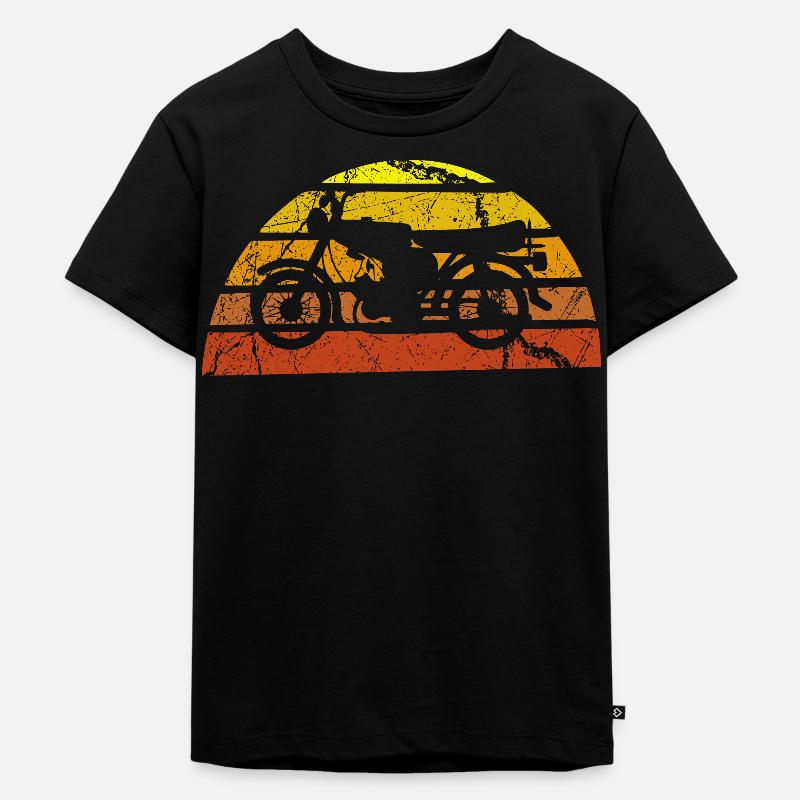 S51 Moped Oldtimer - Kinder Premium Bio T-Shirt - Schwarz