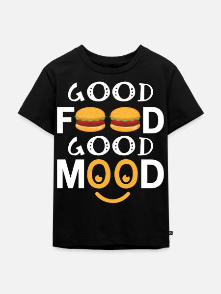 Good Food Good Mood - Kinder Premium Bio T-Shirt - Schwarz