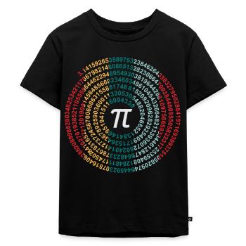 Pi math spiral 3.14 Infinite circle Ne - Kids Premium Organic T-Shirt - black - Front - Mikhail (115cm)