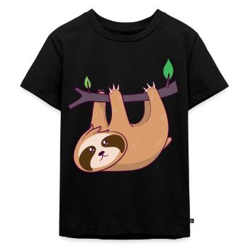 Bradipo Bradipo Bradipo Rilassati - Maglietta ecologica premium per bambini - nero - Fronte - Mikhail (115cm)