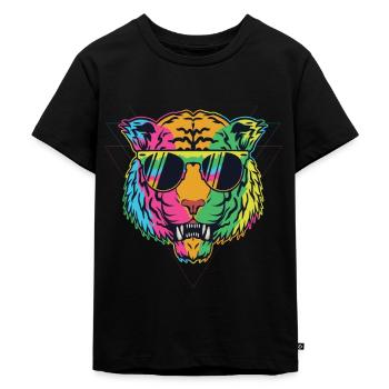 tiger - Kids Premium Organic T-Shirt - black - Front - Mikhail (115cm)