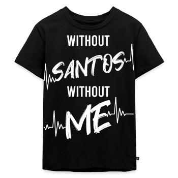Santos - Kinder Premium Bio T-Shirt - Schwarz - Vorne - Mikhail (115cm)