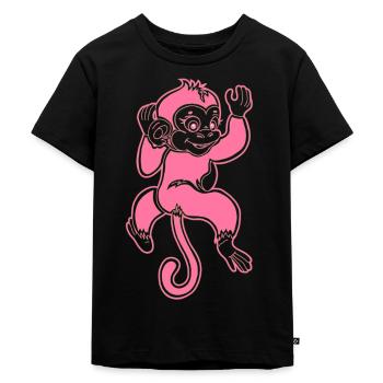 J'ai un bébé singe rose mignon bébé singe mignon - T-shirt Premium bio Enfant - noir - Devant - Mikhail (115cm)