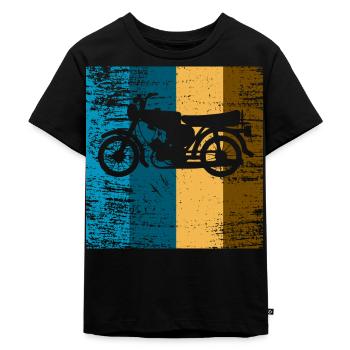 Moped Simson S51 - Kinder Premium Bio T-Shirt - Schwarz - Vorne - Mikhail (115cm)
