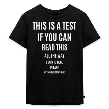 Funny quote - Kids Premium Organic T-Shirt - black - Front - Mikhail (115cm)