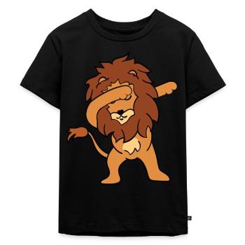 Lion tamponnant - T-shirt Premium bio Enfant - noir - Devant - Mikhail (115cm)