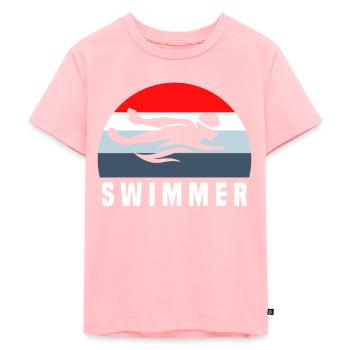 Schwimmer - Kinder Premium Bio T-Shirt - Rosa - Vorne - AI Model Kid Female (0cm)
