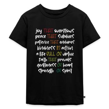 Christlich - Kinder Premium Bio T-Shirt - Schwarz - Vorne - Mikhail (115cm)