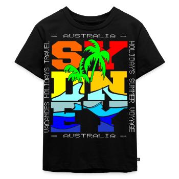 sydney australia - Kids Premium Organic T-Shirt - black - Front - Mikhail (115cm)