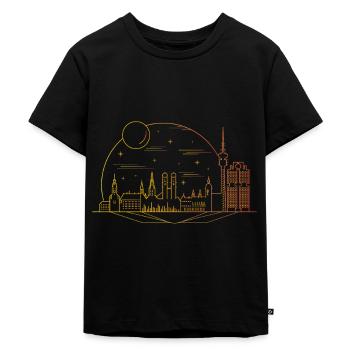 Munich - Kids Premium Organic T-Shirt - black - Front - Mikhail (115cm)