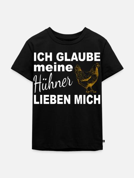 Huhn Bauernhof Geschenkidee - Kinder Premium Bio T-Shirt - Schwarz