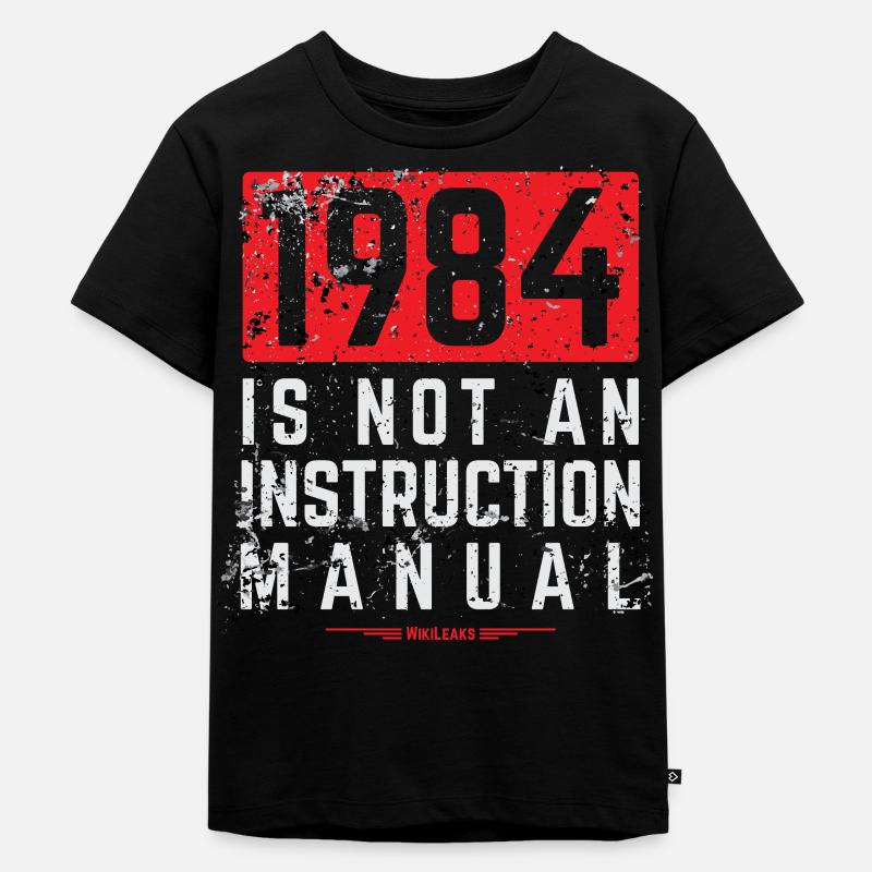 WikiLeaks - 1984 n'est pas un manuel d'instructions - T-shirt Premium bio Enfant - noir