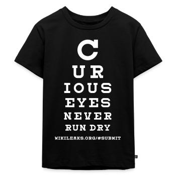 Neugierige Augen laufen niemals trocken #Submit - Kinder Premium Bio T-Shirt - Schwarz - Vorne - Mikhail (115cm)