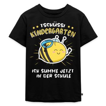 Bienen - Kinder Premium Bio T-Shirt - Schwarz - Vorne - Mikhail (115cm)
