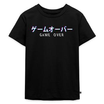 Game Over Vaporwave Aesthetic Japanese Text - Kids Premium Organic T-Shirt - black - Front - Mikhail (115cm)