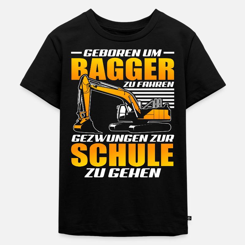 Baggerfahrer Kind - Kinder Premium Bio T-Shirt - Schwarz
