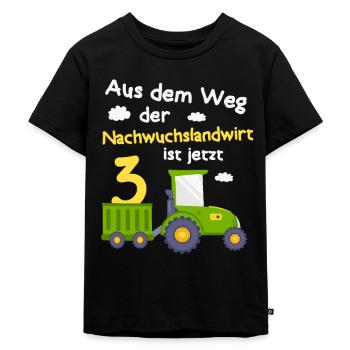 3. Geburtstag Landwirt 3 Jahre Kinder - Kinder Premium Bio T-Shirt - Schwarz - Vorne - Mikhail (115cm)