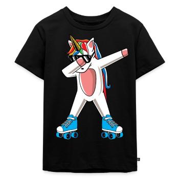 Camicia pattinaggio carina - Regalo pattinatore - - Maglietta ecologica premium per bambini - nero - Fronte - Mikhail (115cm)