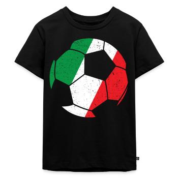 Italienische Flagge - Fußballtrikot - Italienischer Stolz Shir - Kinder Premium Bio T-Shirt - Schwarz - Vorne - Mikhail (115cm)