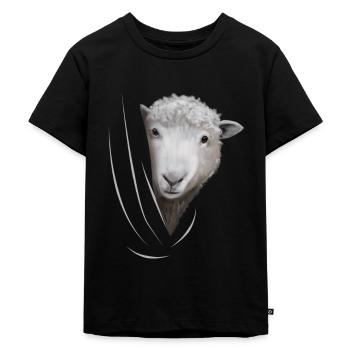 Schaf Schafe Schafliebhaber Geschenk - Kinder Premium Bio T-Shirt - Schwarz - Vorne - Mikhail (115cm)