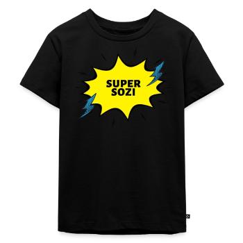 Super Social Work Gift - Kids Premium Organic T-Shirt - black - Front - Mikhail (115cm)