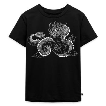 avec des dragons chinois dragon chinois asie - T-shirt Premium bio Enfant - noir - Devant - Mikhail (115cm)