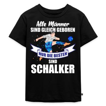 Nur die Besten sind Schalker Geschenkidee - Kinder Premium Bio T-Shirt - Schwarz - Vorne - Mikhail (115cm)