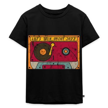 Jazz music - Kids Premium Organic T-Shirt - black - Front - Mikhail (115cm)
