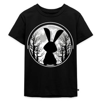 Hase - Kinder Premium Bio T-Shirt - Schwarz - Vorne - Mikhail (115cm)