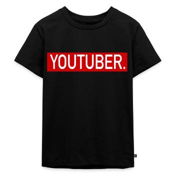 Design - Youtuber - Kinder Premium Bio T-Shirt - Schwarz - Vorne - Mikhail (115cm)