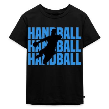 Handball - Handballer at the throw Tshirt - Kids Premium Organic T-Shirt - black - Front - Mikhail (115cm)