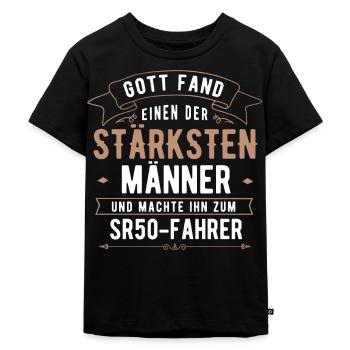 SR50 Moped Simson DDR Zweitakter Geschenk - Kinder Premium Bio T-Shirt - Schwarz - Vorne - Mikhail (115cm)