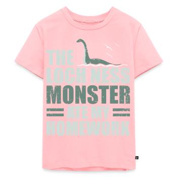 Loch Ness Monster - Kids Premium Organic T-Shirt - rose - Front - AI Model Kid Female (0cm)