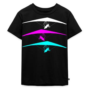 Drachenfliegen Drachenflieger Hängegleiter - Kinder Premium Bio T-Shirt - Schwarz - Vorne - Mikhail (115cm)