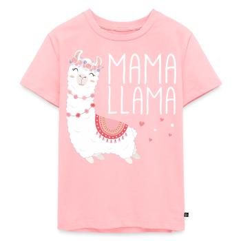 Idée de cadeau d'anniversaire pour la fête des mères Mama Llama Llama - T-shirt Premium bio Enfant - rose - Devant - AI Model Kid Female (0cm)