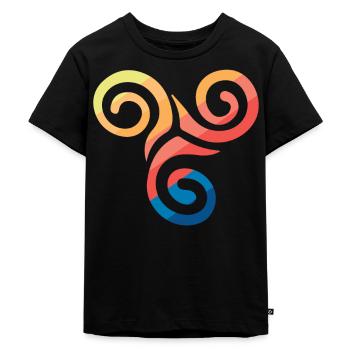 Celtic symbol - Kids Premium Organic T-Shirt - black - Front - Mikhail (115cm)