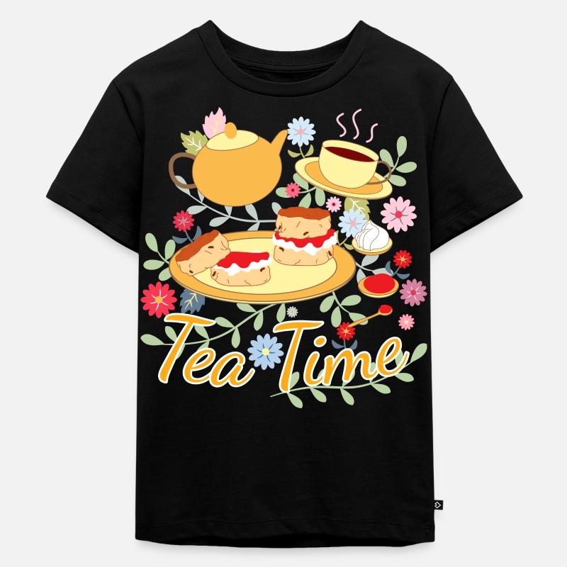 Teezeit - Kinder Premium Bio T-Shirt - Schwarz
