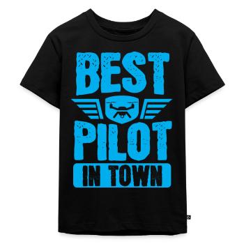 Best Drone Pilot In Town - Kids Premium Organic T-Shirt - black - Front - Mikhail (115cm)