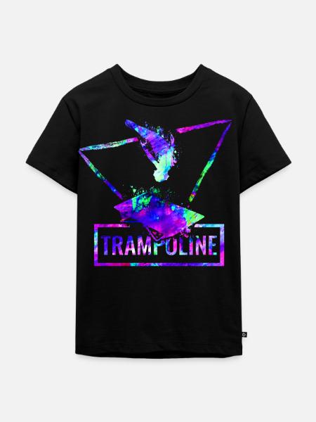 Trampolin - Kinder Premium Bio T-Shirt - Schwarz