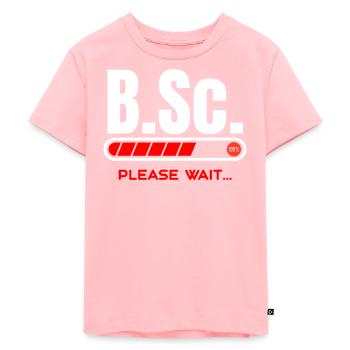 B.Sc. Loading Please Wait Bachelor of Science Gift - Kids Premium Organic T-Shirt - rose - Front - AI Model Kid Female (0cm)
