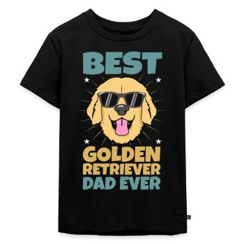 Golden retriever - Kids Premium Organic T-Shirt - black - Front - Mikhail (115cm)