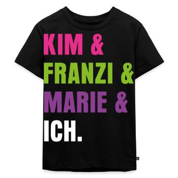 Die Drei !!! Kim & Franzi & Marie & Ich - Kinder Premium Bio T-Shirt - Schwarz - Vorne - Mikhail (115cm)