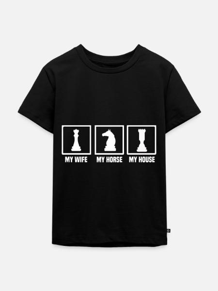 Schach - Kinder Premium Bio T-Shirt - Schwarz