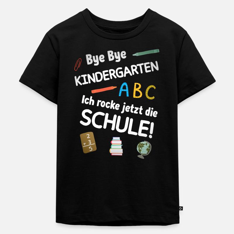 Einschulung Schulanfang Schule schuleinführung - Kinder Premium Bio T-Shirt - Schwarz