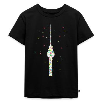 Berlin Tower Berliner Fernsehturm - Kinder Premium Bio T-Shirt - Schwarz - Vorne - Mikhail (115cm)