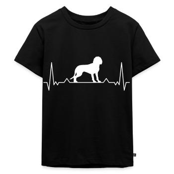 Bayerischer Gebirgsschweisshund Herzschlag BGS - Kinder Premium Bio T-Shirt - Schwarz - Vorne - Mikhail (115cm)