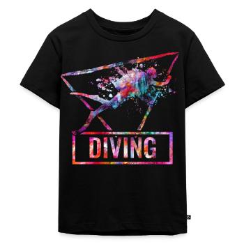 diving - Kids Premium Organic T-Shirt - black - Front - Mikhail (115cm)