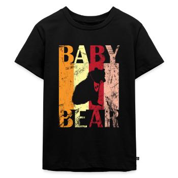 Baby Bear- Bären Design für Kleinkinder und Kinder - Kinder Premium Bio T-Shirt - Schwarz - Vorne - Mikhail (115cm)