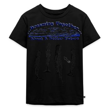 sperm whale dreaming together - Kids Premium Organic T-Shirt - black - Front - Mikhail (115cm)