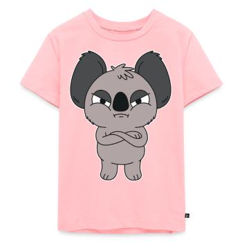 Koala en colère - T-shirt Premium bio Enfant - rose - Devant - AI Model Kid Female (0cm)